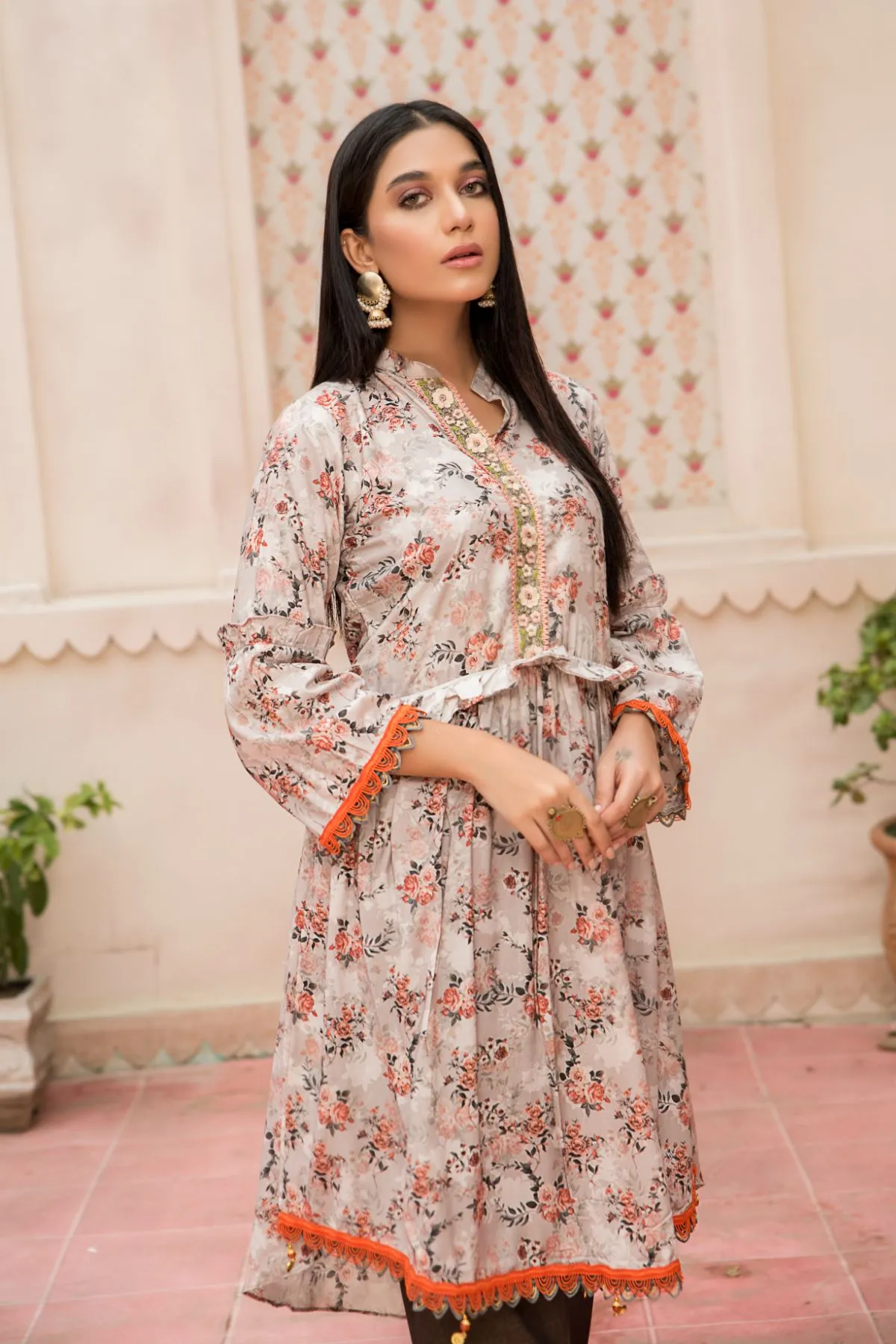 1PC Anarkali Digital Linen Shirt 25