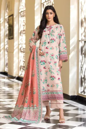 3PC Printed Unstitched Khaddar Suit KKH-2875