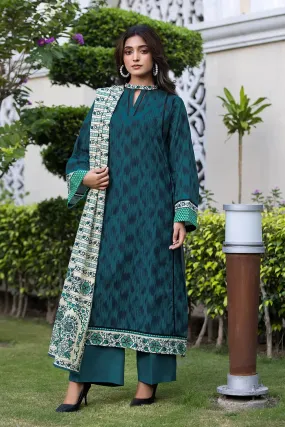 3PC Printed Unstitched Khaddar Suit KKH-2897