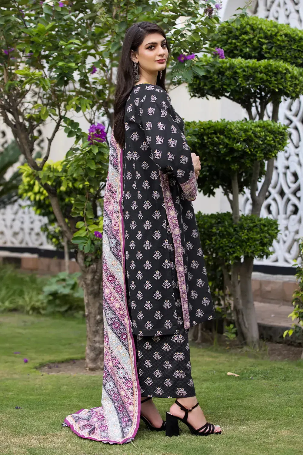 3PC Printed Unstitched Khaddar Suit KKH-2899