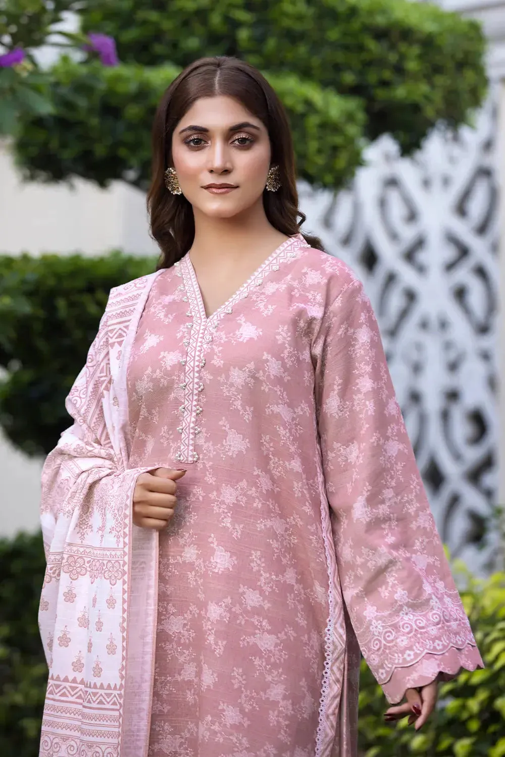 3PC Printed Unstitched Khaddar Suit KKH-2900