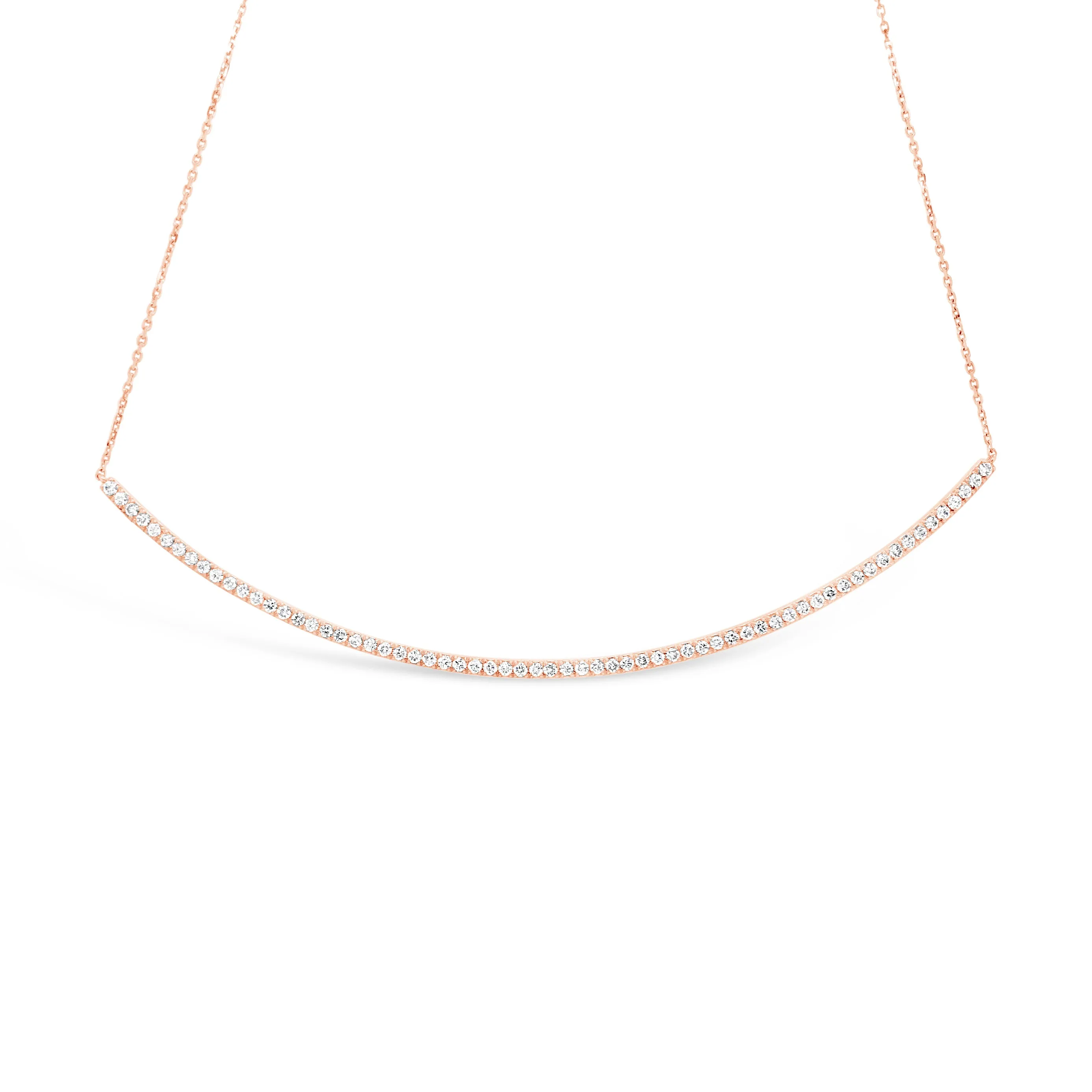 4" Diamond Bar Necklace