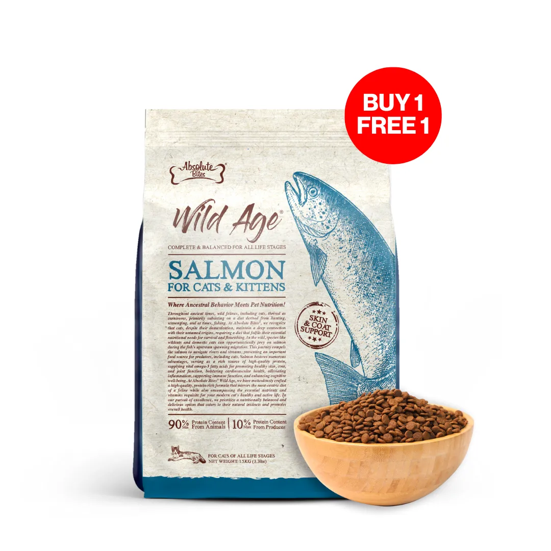 Absolute Bites Wild Age Dry Cat Food - Salmon (3.3lbs)