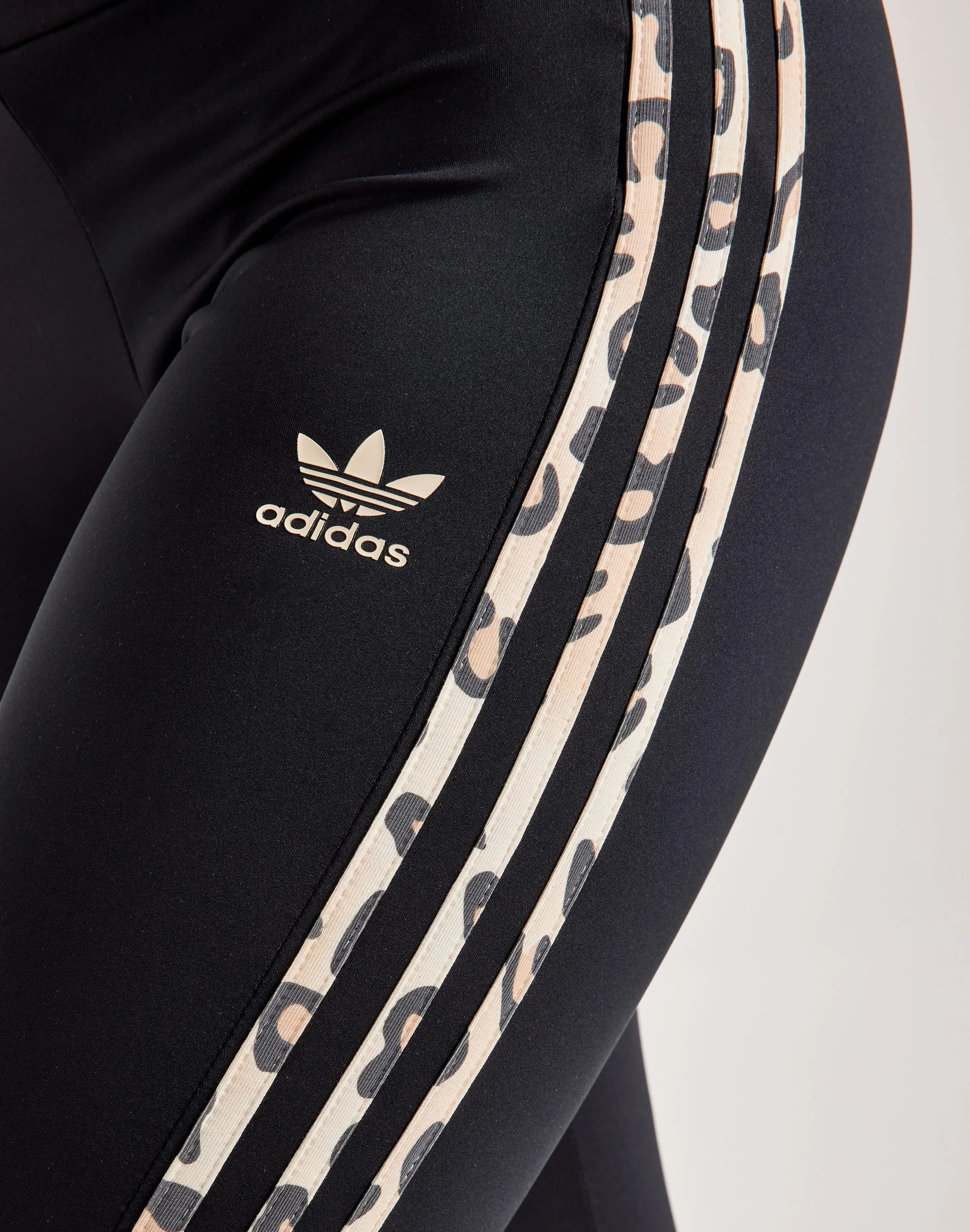 Adidas Leopard Luxe 3-Stripes Flared Leggings