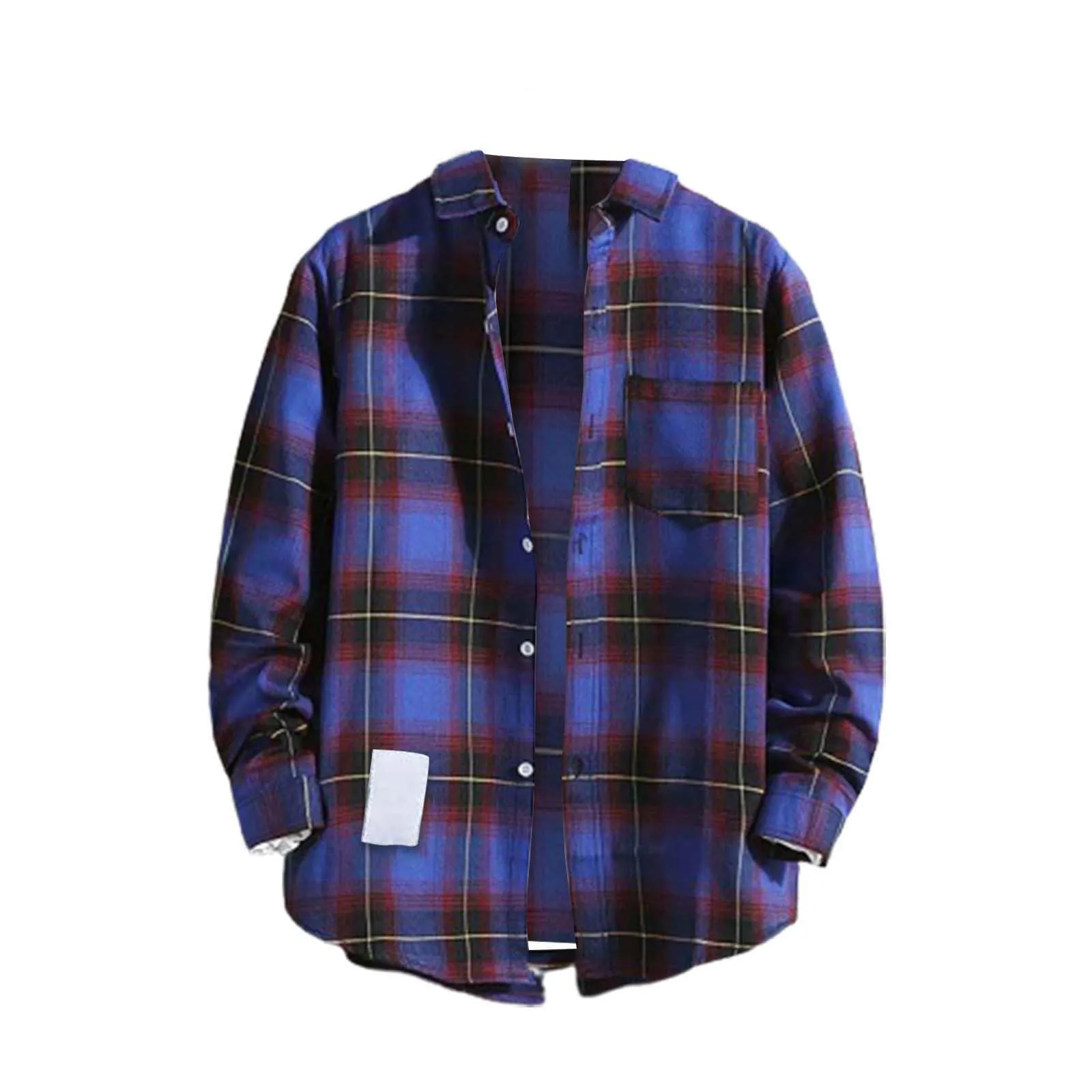 AITEQY Mens Flannel Plaid Shirts Casual Lightweight Long Sleeve Button Down Shirt Jackets Big and Tall Camp Sweatshirts Shacket Overshirts Purple