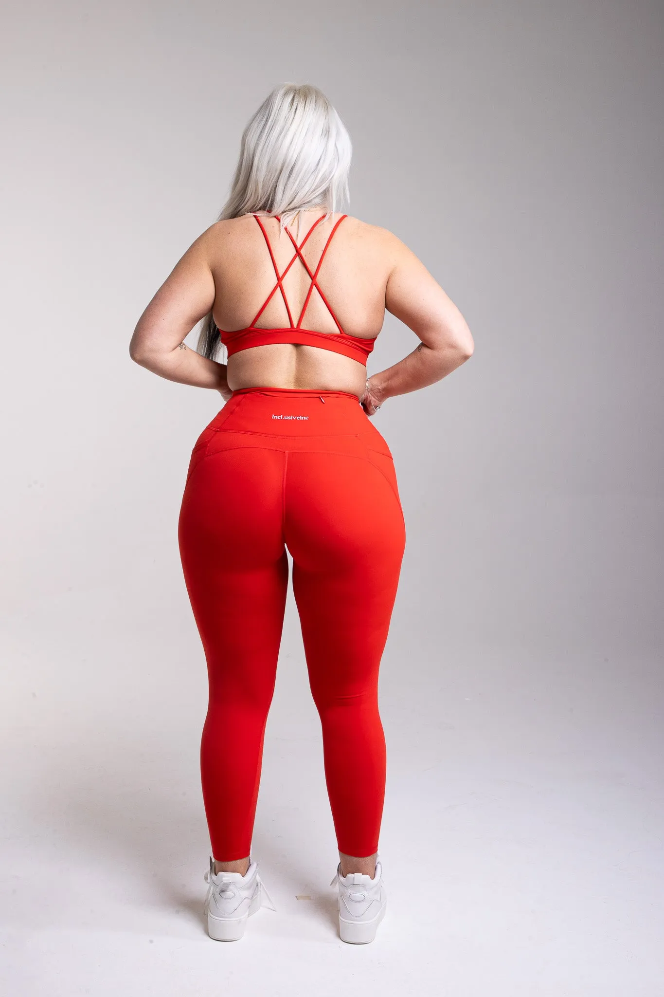 All-Lift Red training Leggings with Pockets