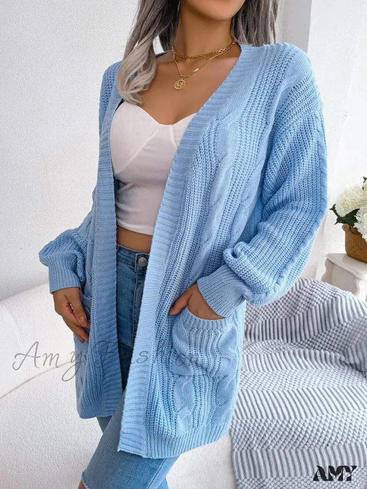 Amy Fashion - Autumn Winter Knitted Women Cardigan