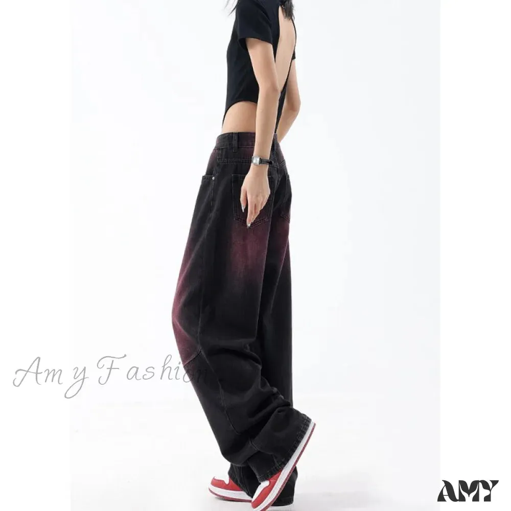 Amy Fashion - High Waist Baggy Wide Leg Pants Street Fashion