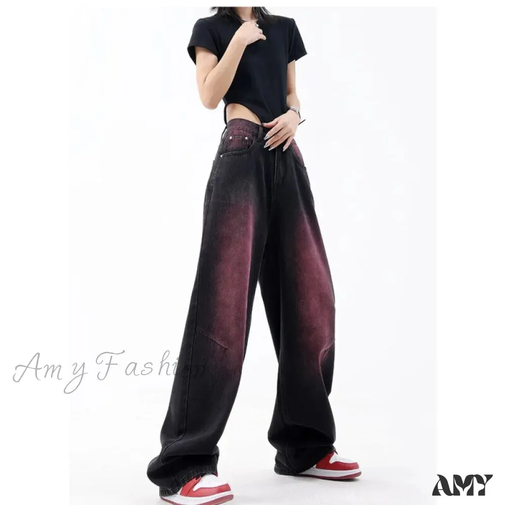 Amy Fashion - High Waist Baggy Wide Leg Pants Street Fashion