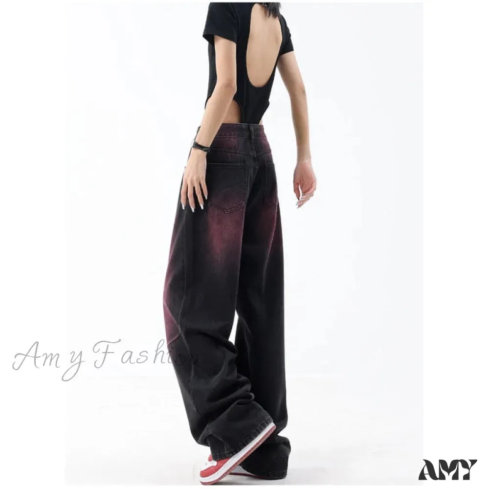 Amy Fashion - High Waist Baggy Wide Leg Pants Street Fashion