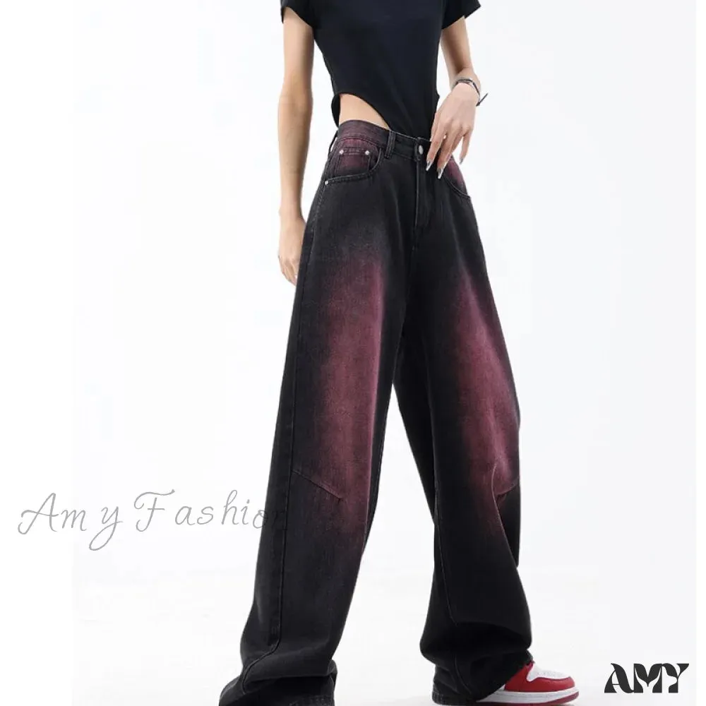 Amy Fashion - High Waist Baggy Wide Leg Pants Street Fashion