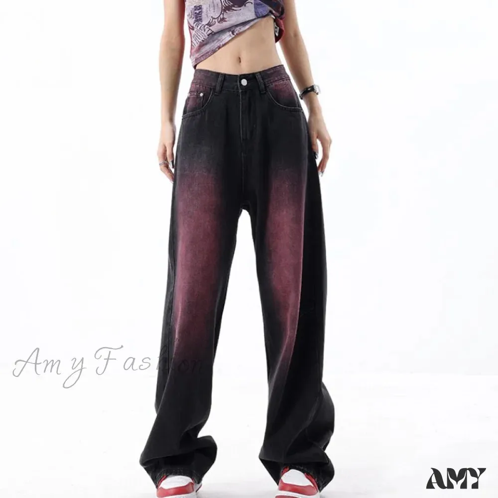 Amy Fashion - High Waist Baggy Wide Leg Pants Street Fashion