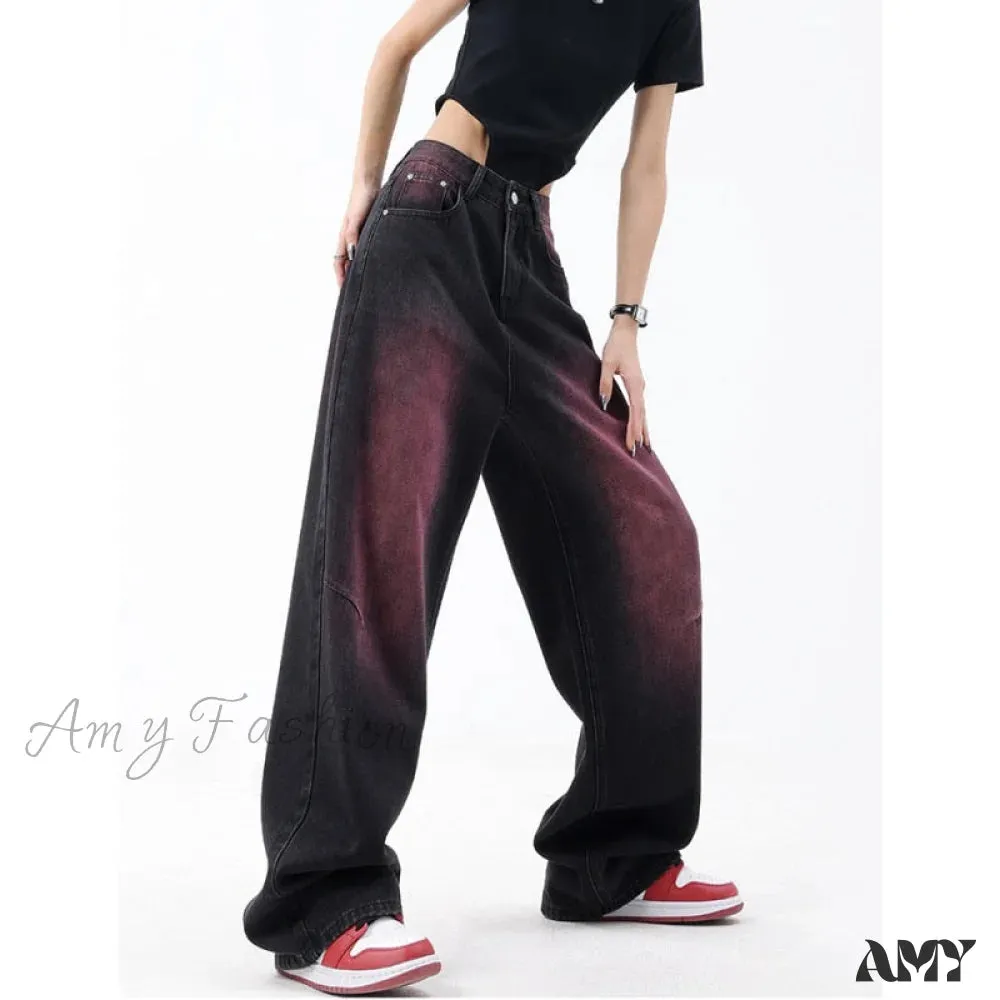 Amy Fashion - High Waist Baggy Wide Leg Pants Street Fashion