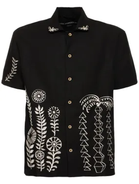 Andersson Bell   May embroidered linen &amp; cotton shirt 