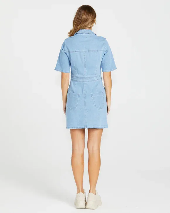 Andrea Denim Dress - Sandwash