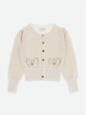 Angels Face Girls Nicolette Cardigan in Gold