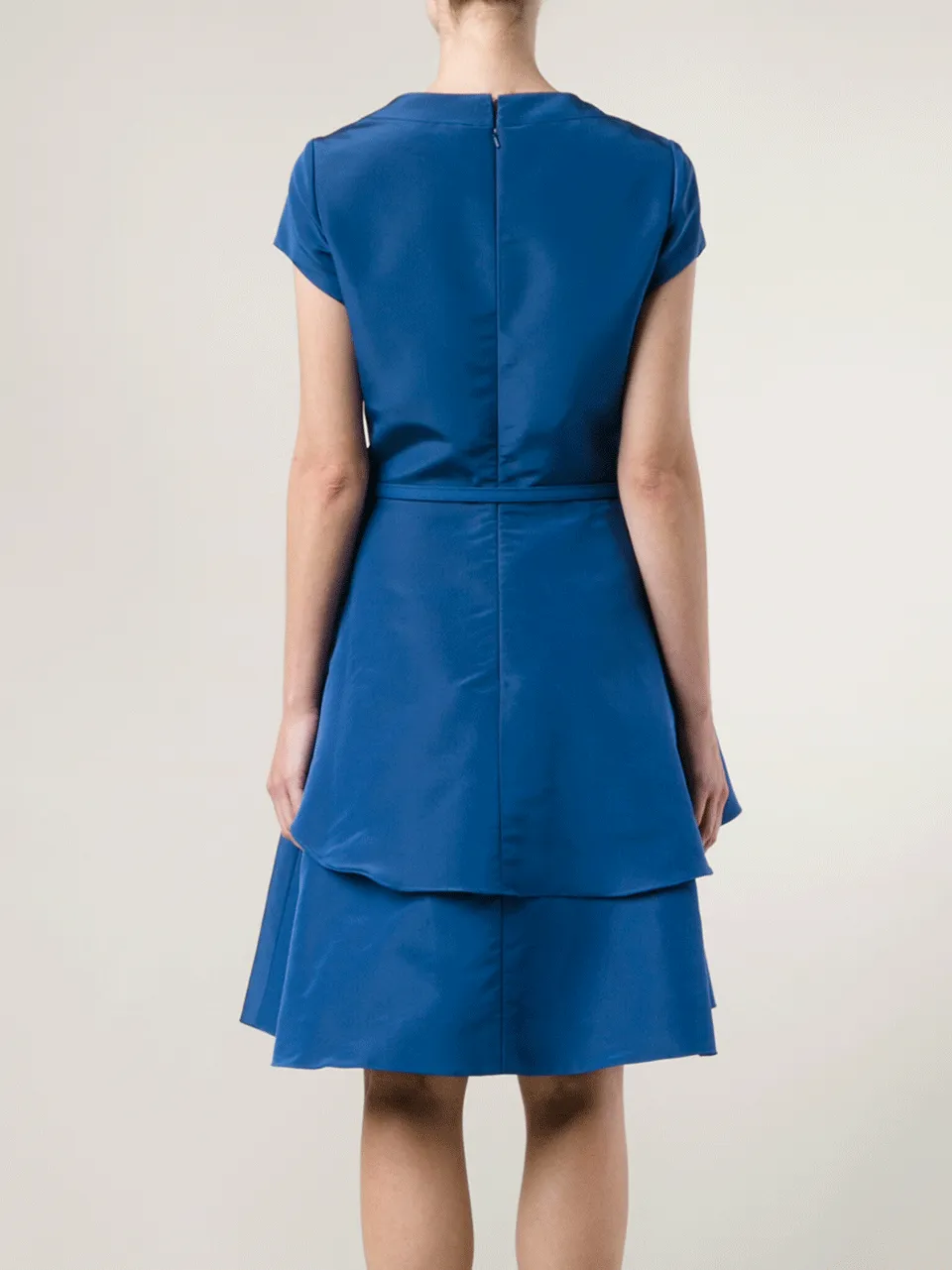 Asymmetric Belted A-Line Dress