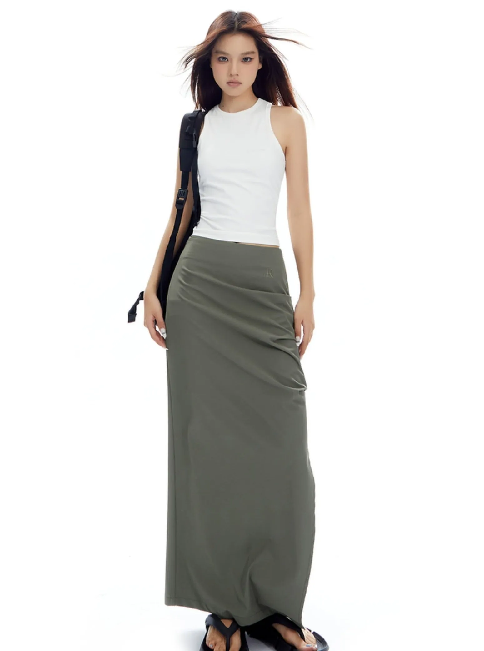 Asymmetrical Layered Maxi Skirt