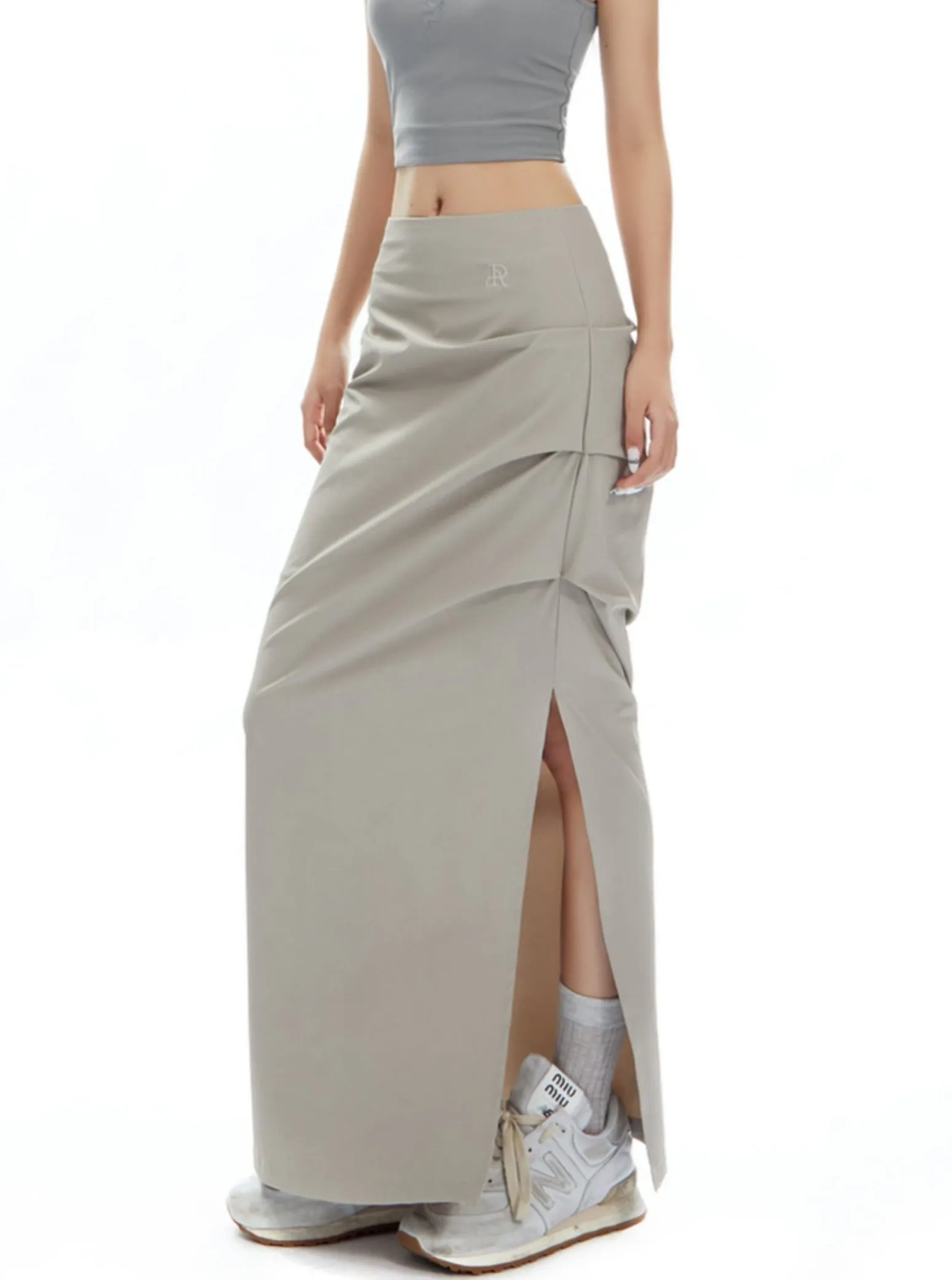 Asymmetrical Layered Maxi Skirt