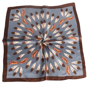 Autumn and winter new Korean version 70 small squares fashion feather pattern scarf women