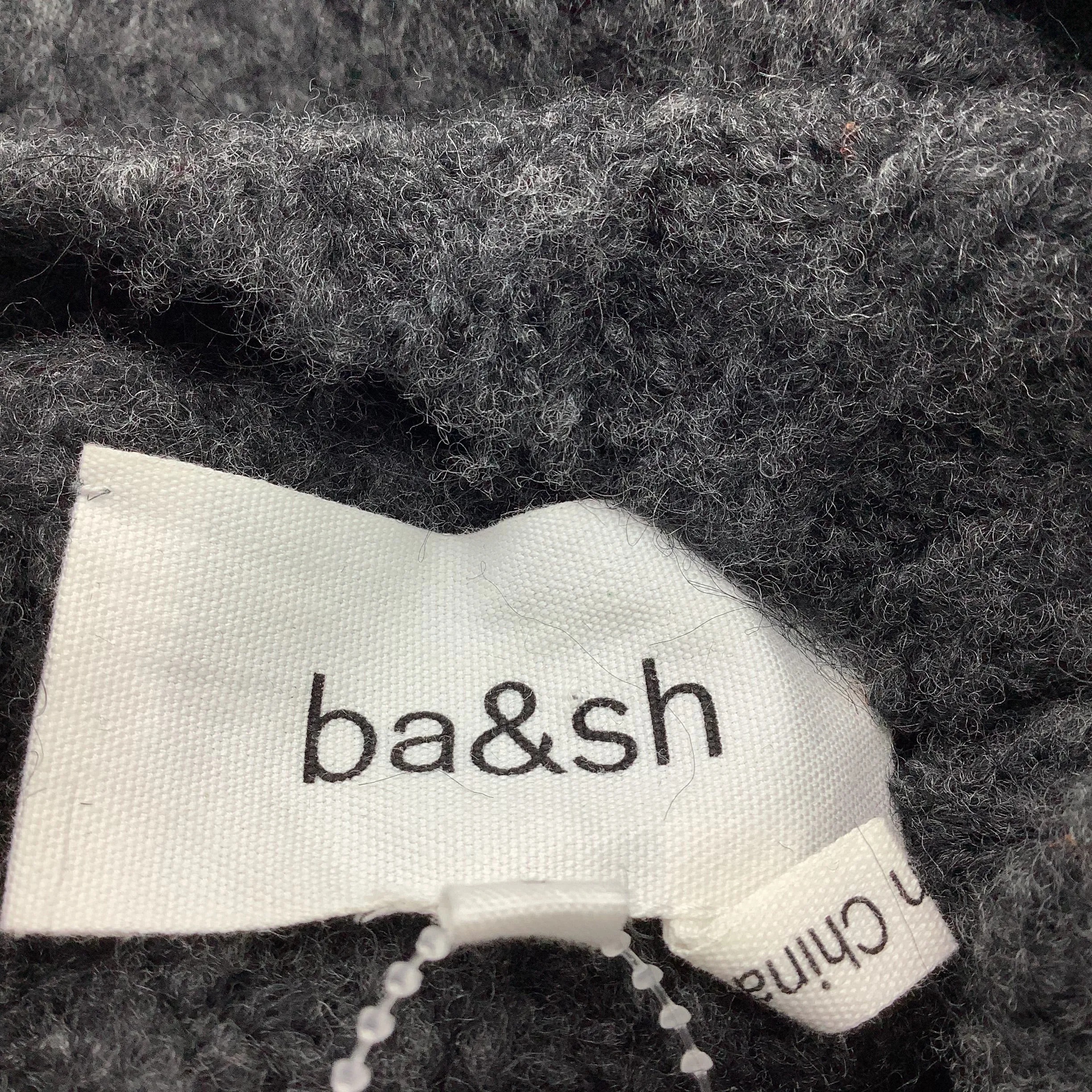 BA&SH Women's Sweater Grey Wool Mohair Jeweled Size: S