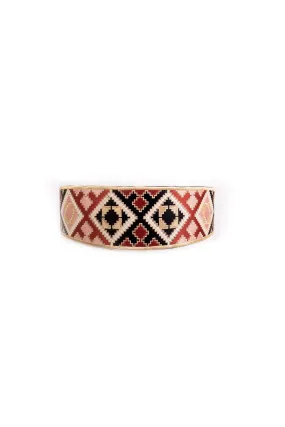 Balouch Belt - Black, Brick & Pink