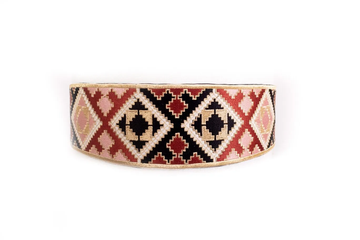 Balouch Belt - Black, Brick & Pink