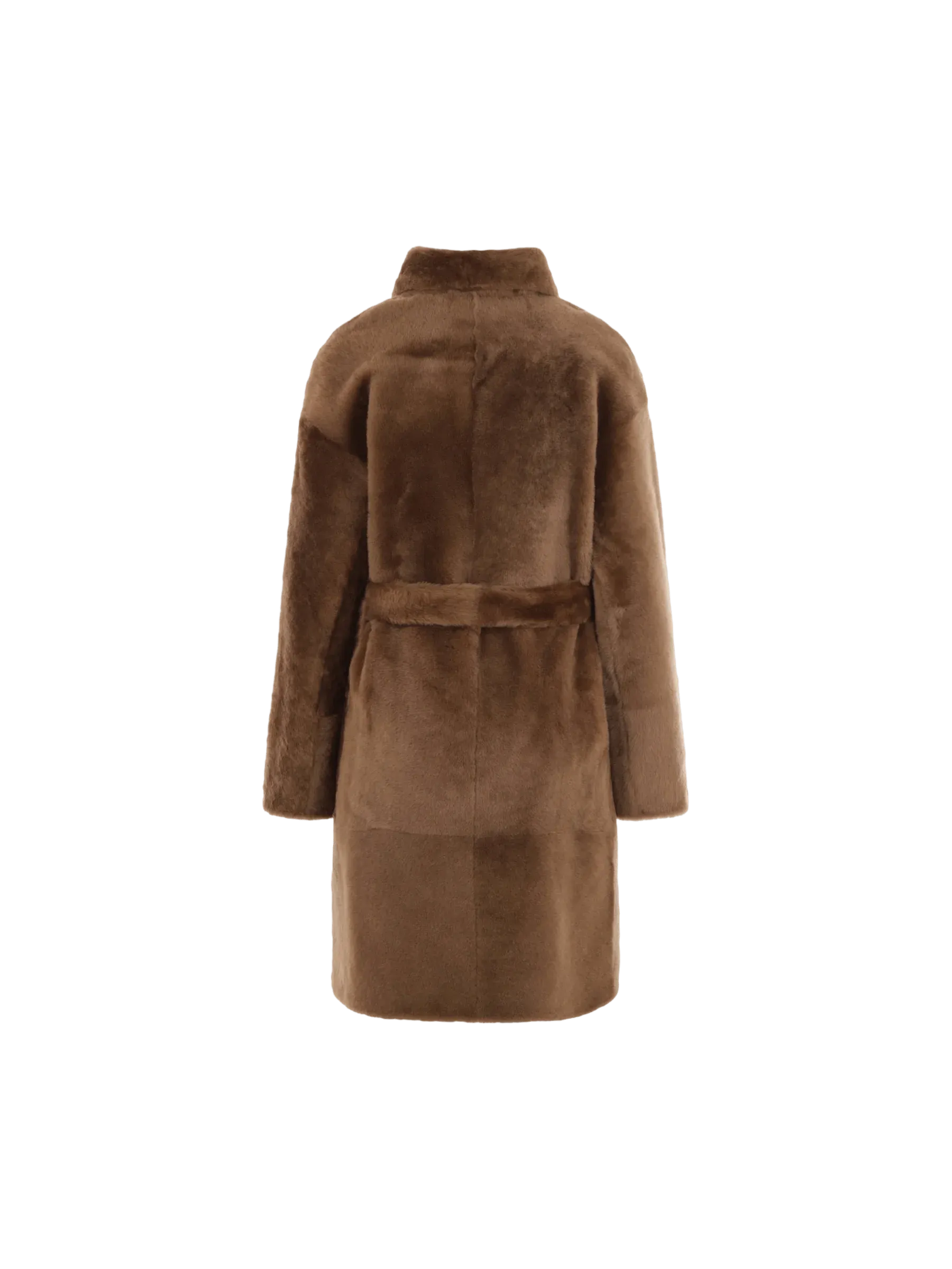 Belted Shearling Coat