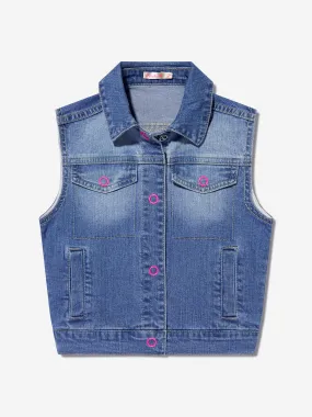 Billieblush Girls Denim Gilet in Blue