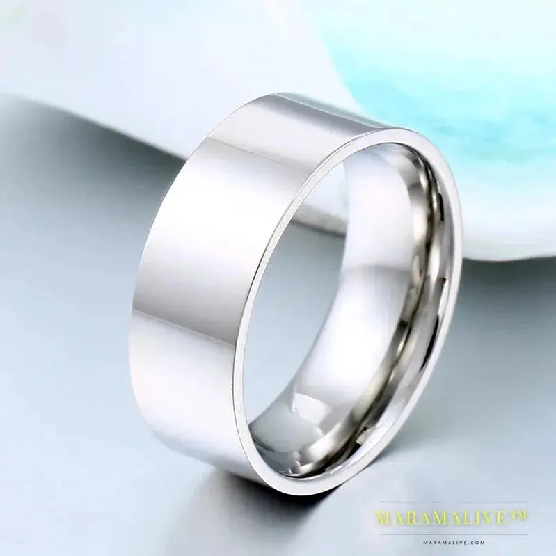 Black and White Blue Gold Men's Elegant Jewelry Ring