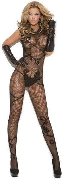 Black Fishnet Bodystocking - One Size Available