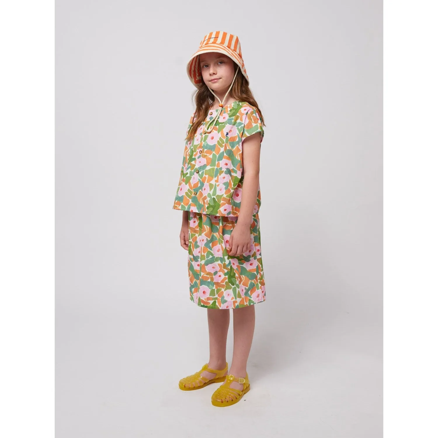 Bobo Choses Multicolor Floral All Over Woven Midi Skirt