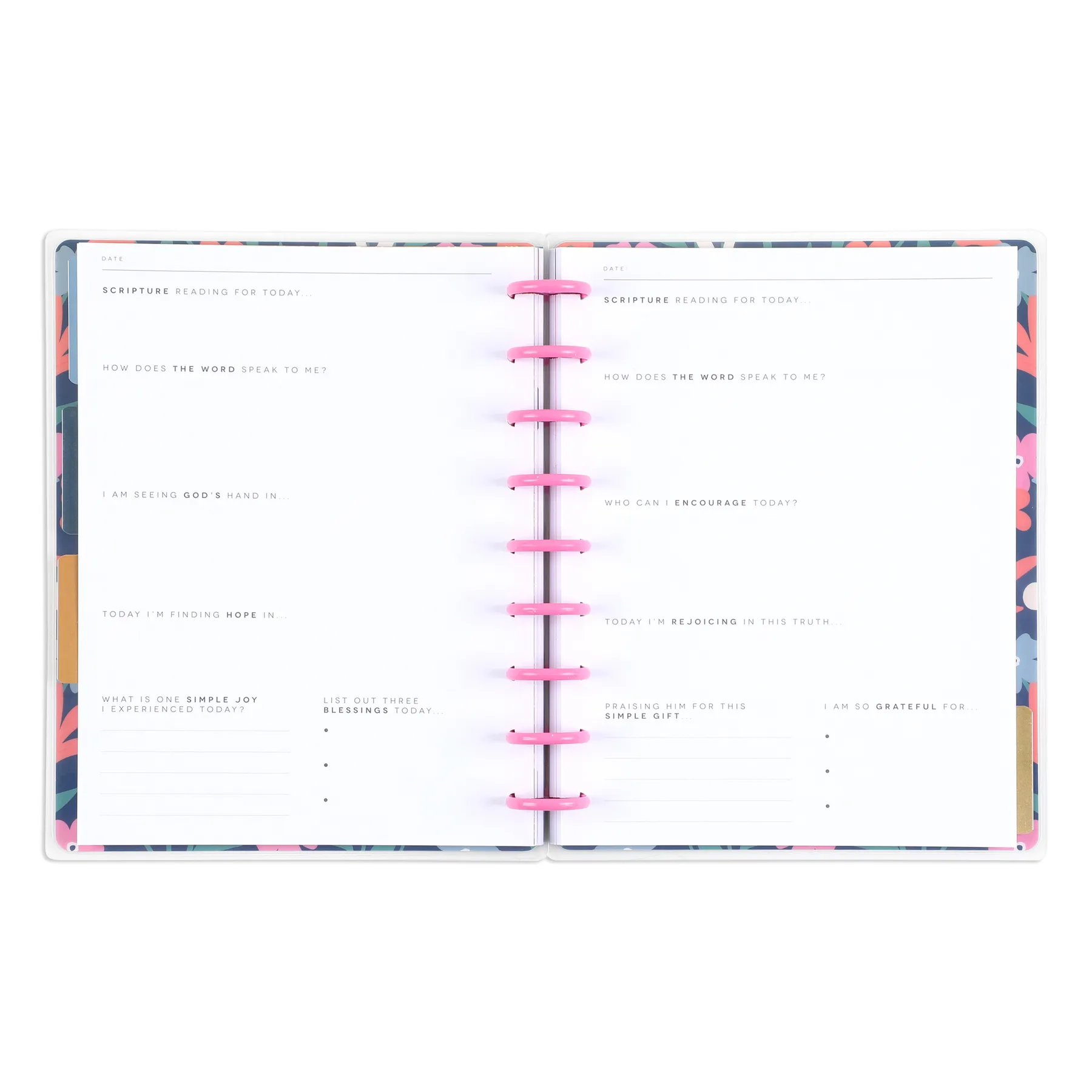 Bold Blossoms - Classic Guided Faith Journal - 80 Sheets