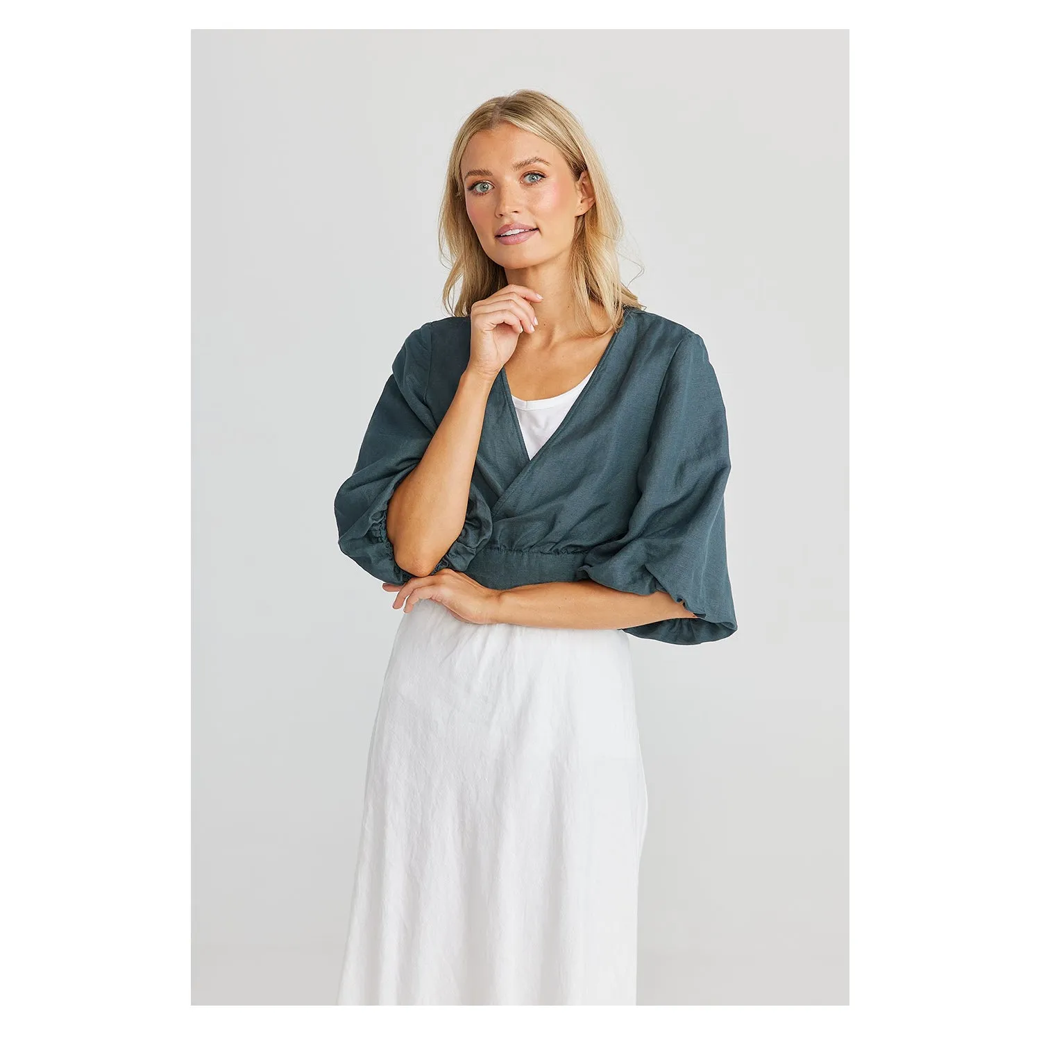 Bolero Ava - Slate Linen Viscose