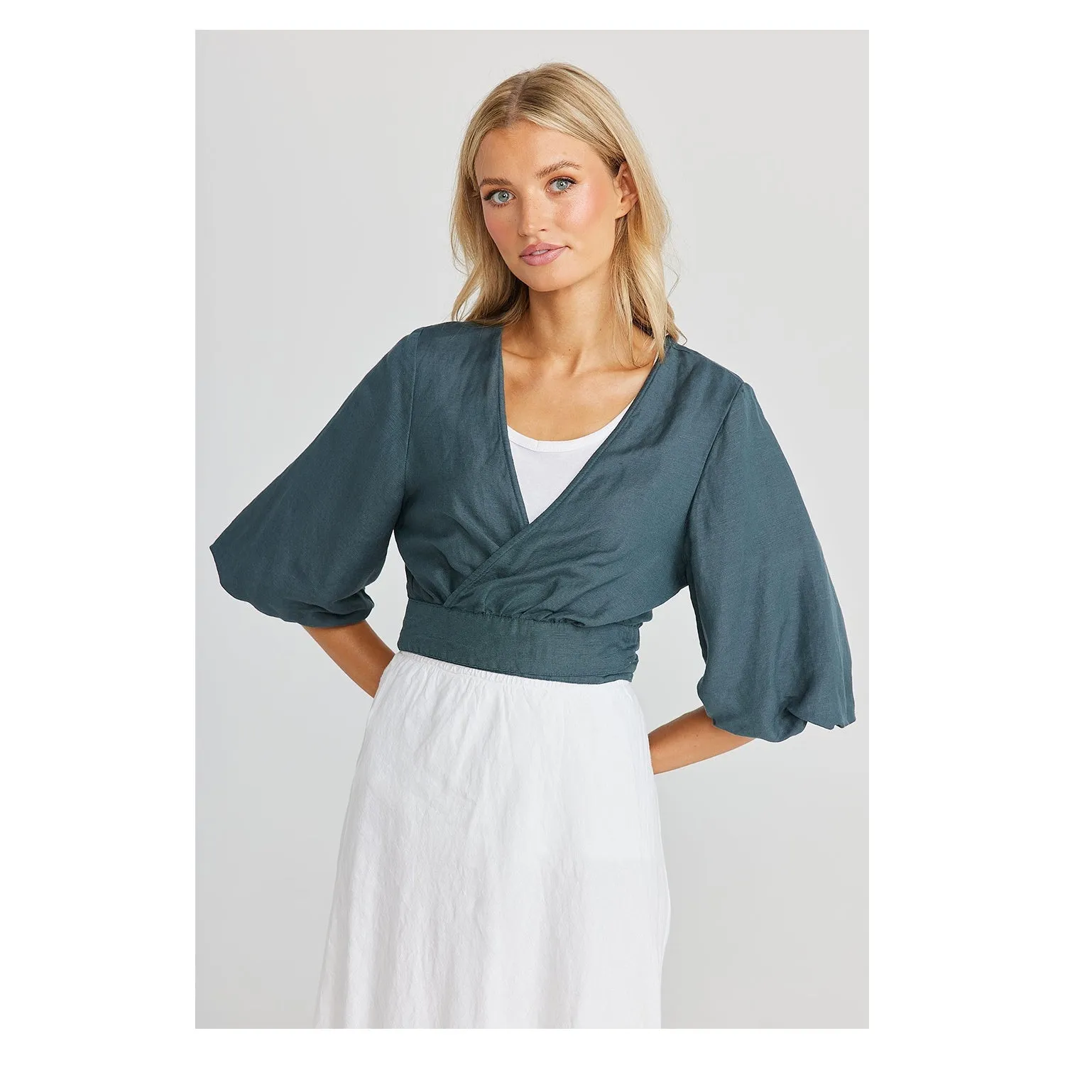 Bolero Ava - Slate Linen Viscose