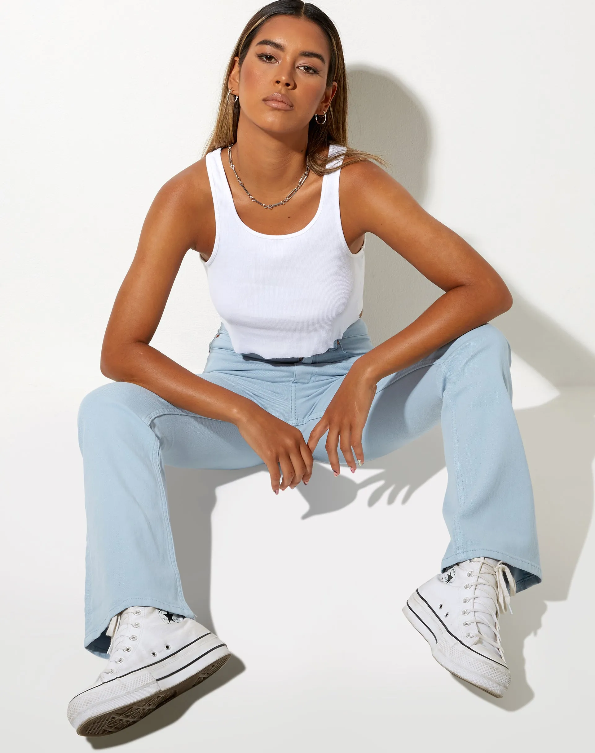 Bootleg Jeans in Sky Blue