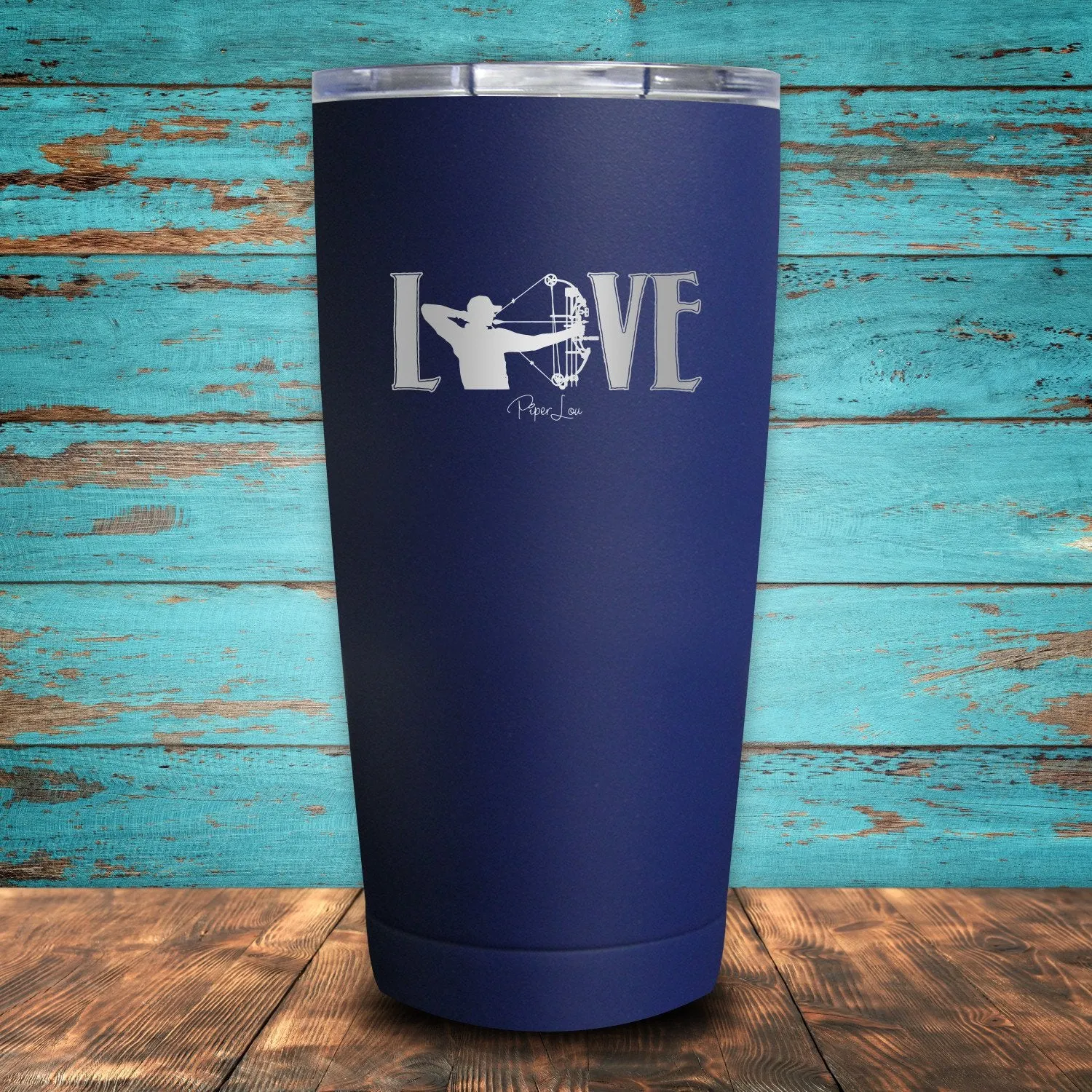 Bowhunting Love Coated Drinkware