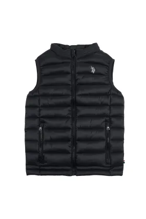 Boys Puffer Gilet in Black