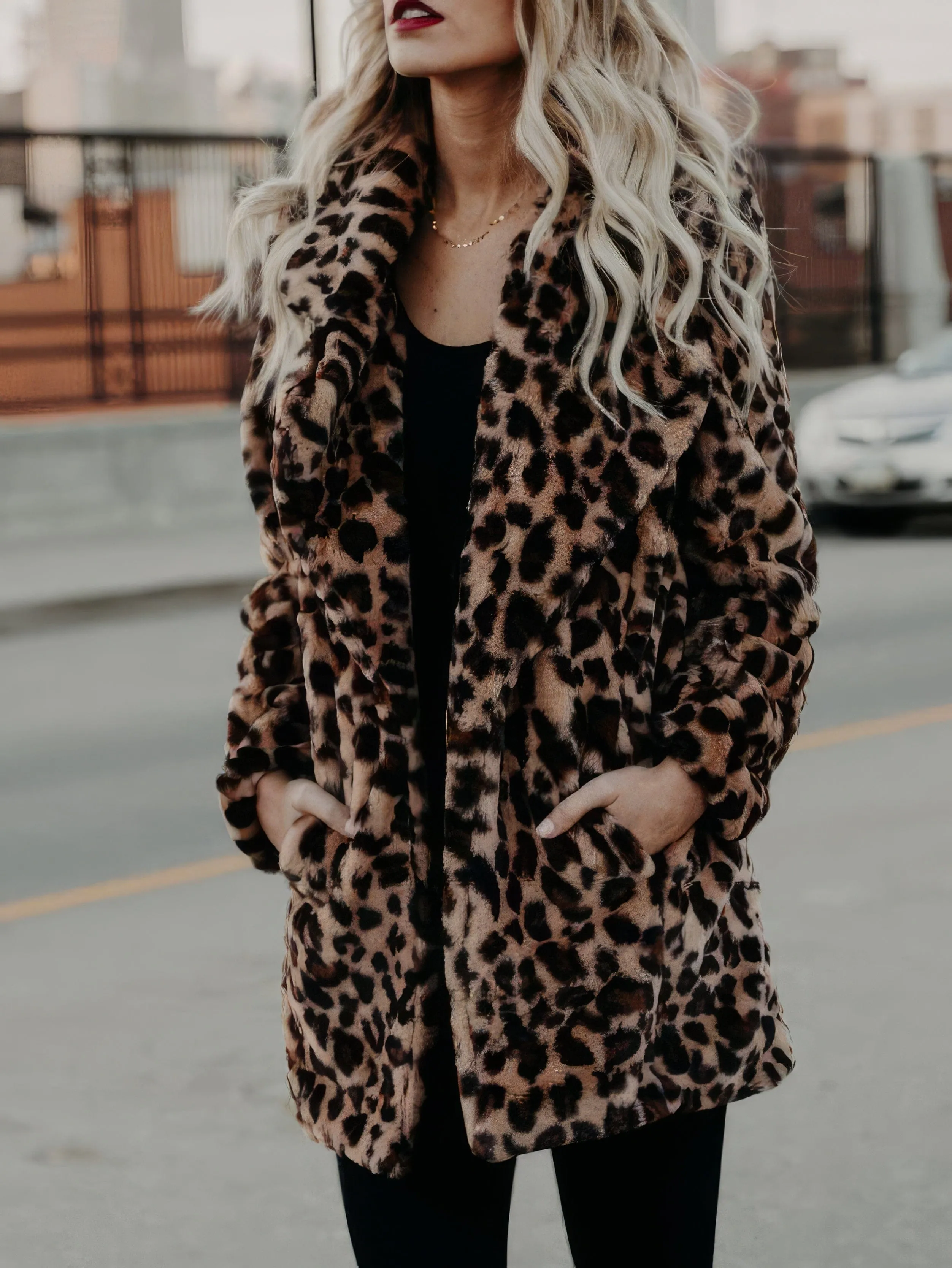 Brown Leopard Print Coat