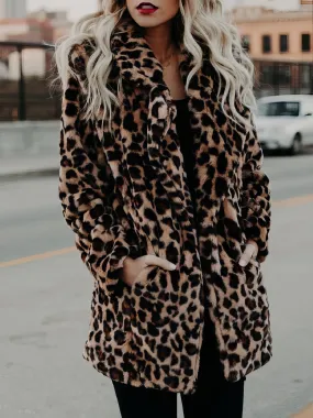 Brown Leopard Print Coat