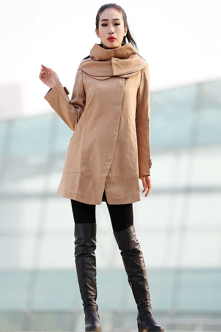 Brown Women's Winter Coat In Fashional Style C246