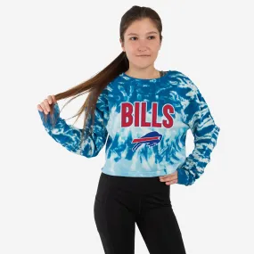 Buffalo Bills Womens Tie-Dye Rush Cropped Sweater