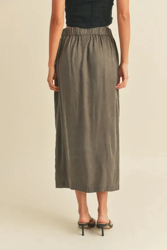 BUTTONDOWN MIDI CARGO SKIRT