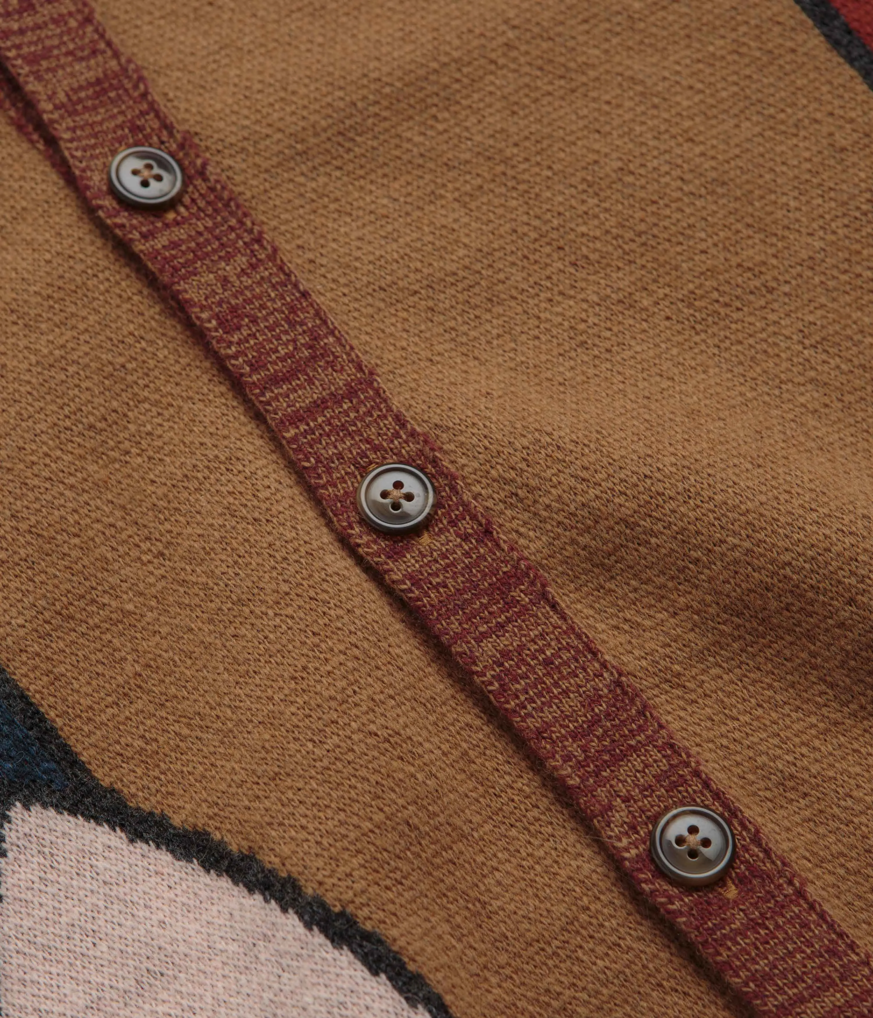 by Parra Your Stupid Shed Knitted Cardigan - Brown