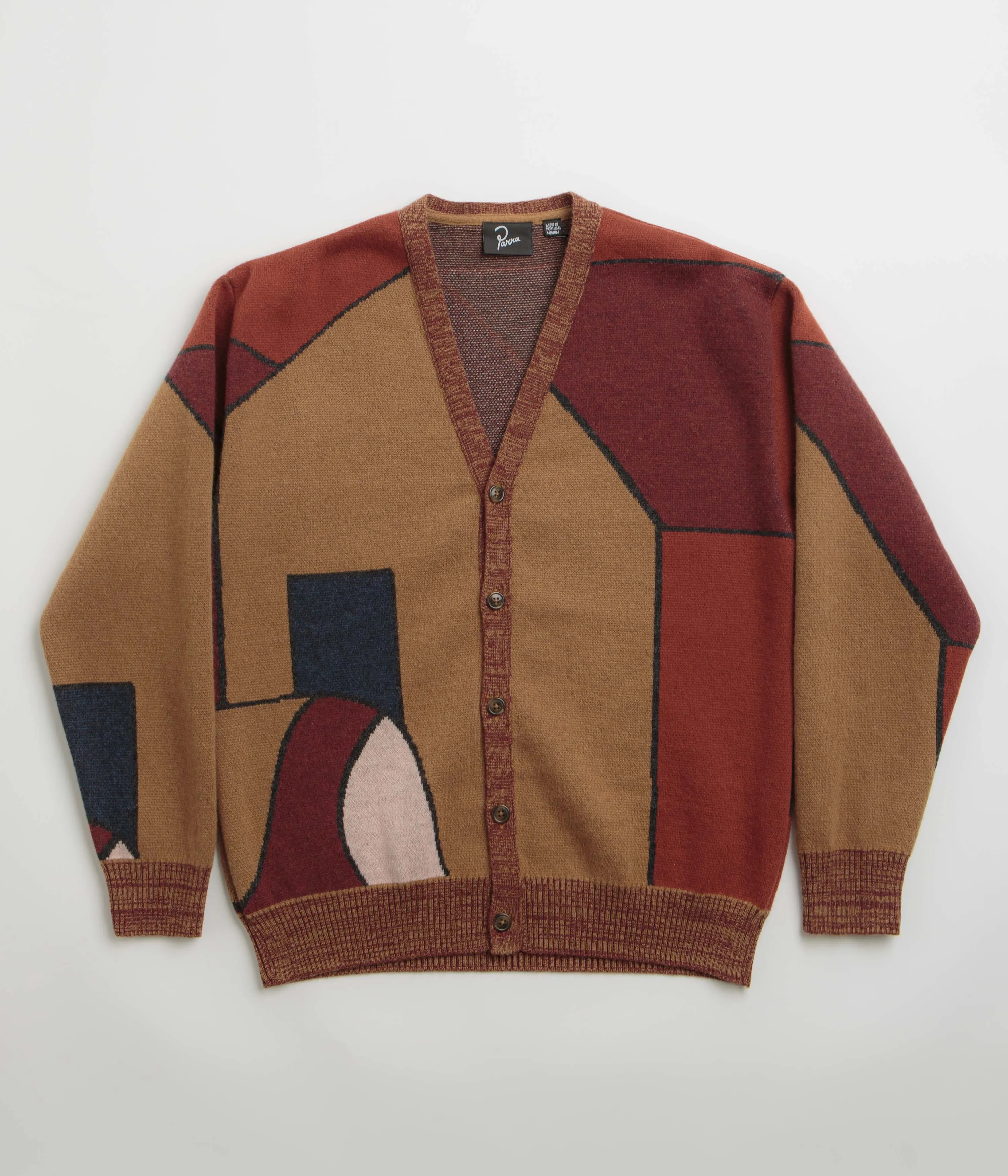 by Parra Your Stupid Shed Knitted Cardigan - Brown