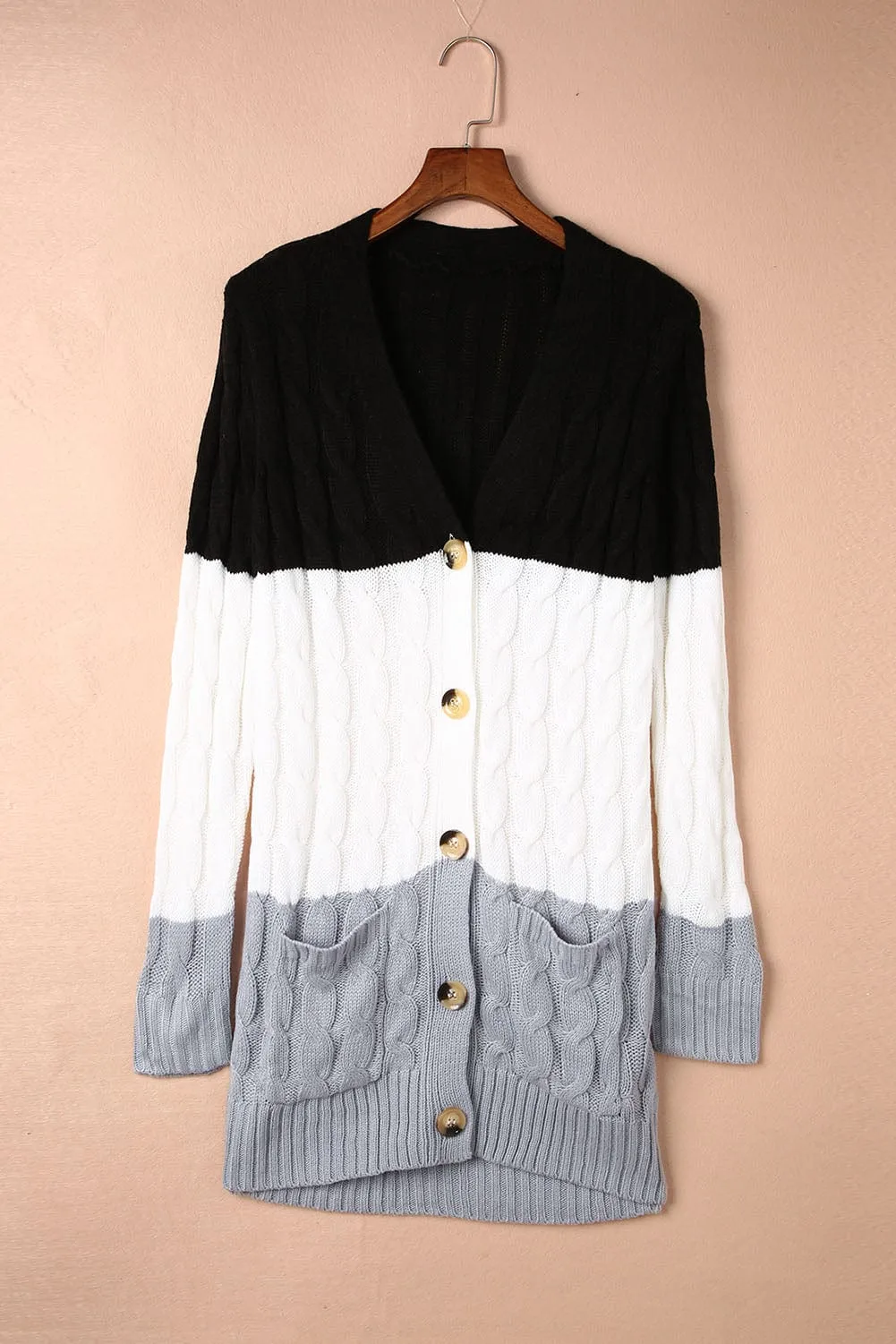 Cable Knit Long Cardigan