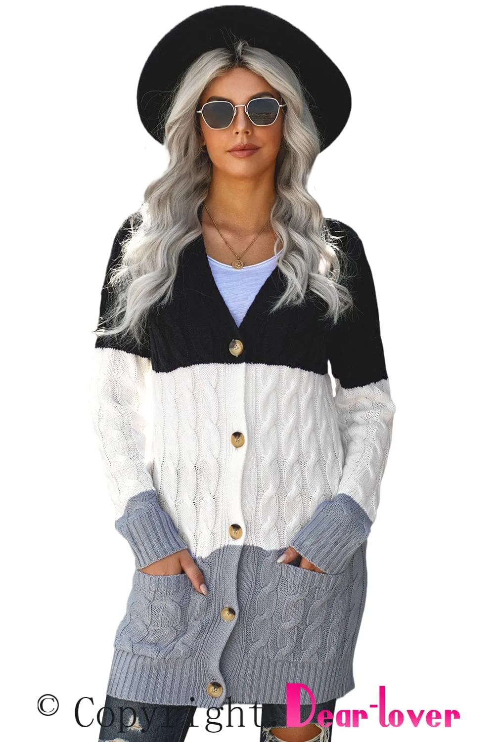 Cable Knit Long Cardigan