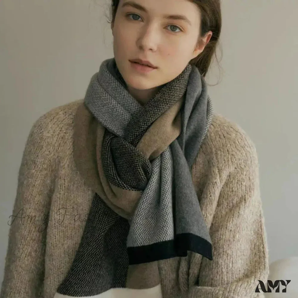 Cashmere Winter Scarf for Women - Designer Knit Warmth