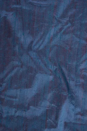 Celestial Blue Red Dupioni Silk Fabric