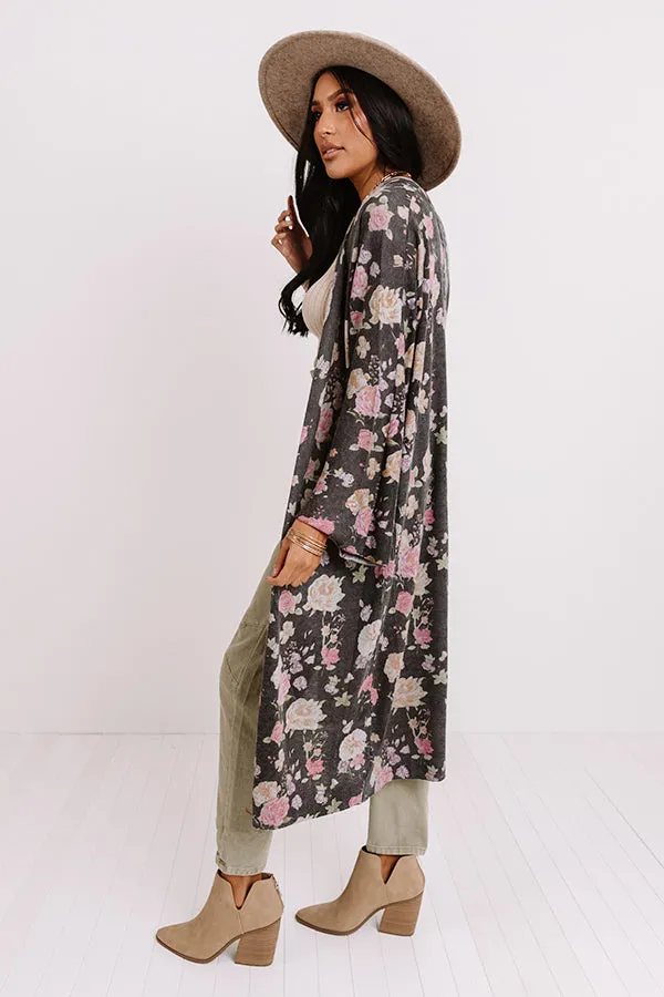 Central Park Strolling Floral Duster Cardigan